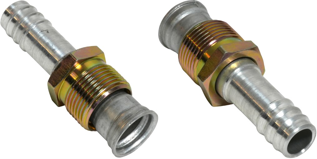 CONECTOR RECTO DE ALUMINIO #12X12 TUERCA MACHO FLEER 